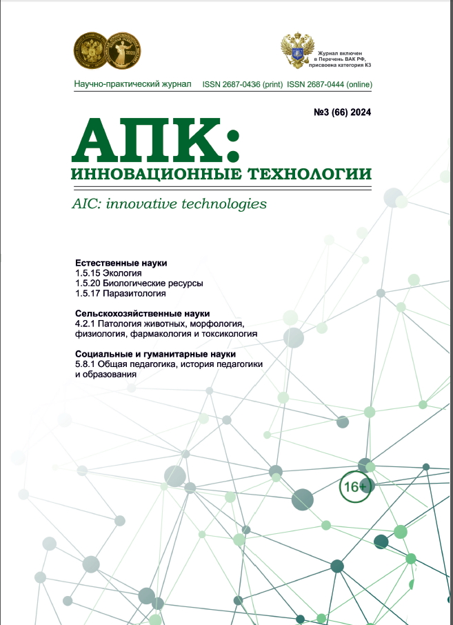АПК: инновационные технологии ISBN ISSN 2687-0444
